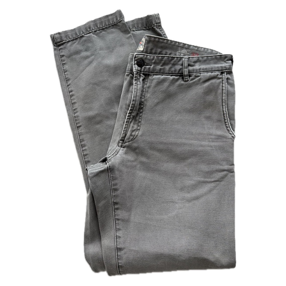 Men’s Faherty Khaki Gray Woven Cotton Pants Jeans size 32